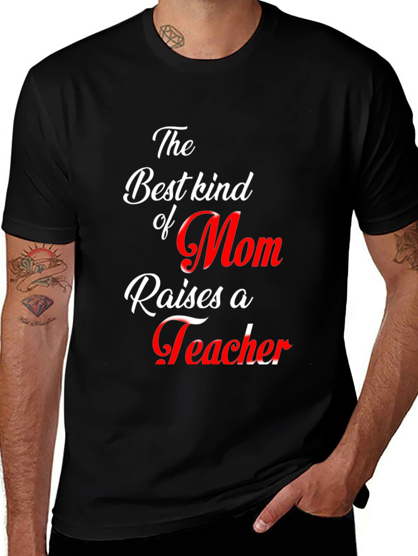 Best Mom Teacher Graphic T-Shirt