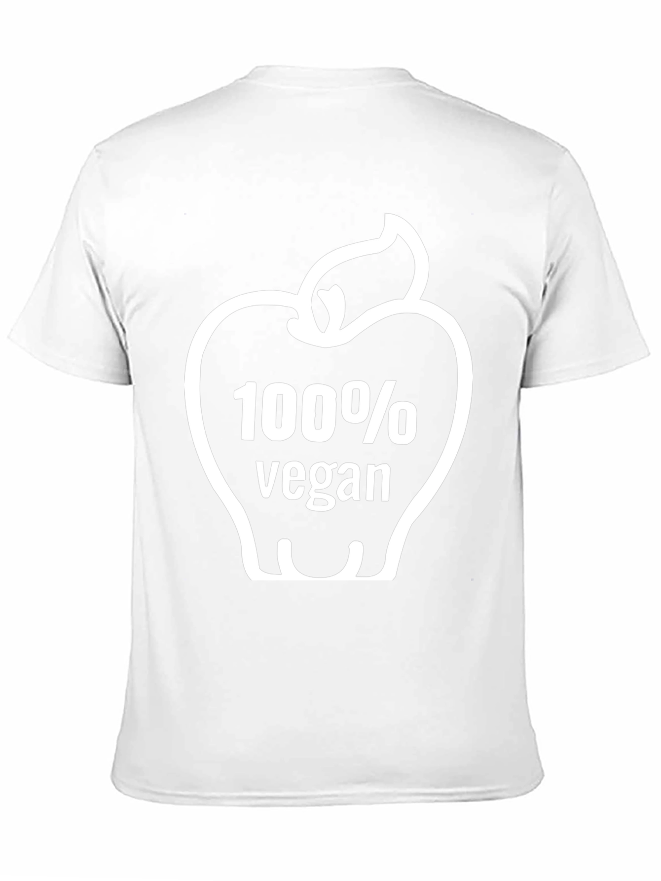 100% Vegan Apple T-Shirt - Black
