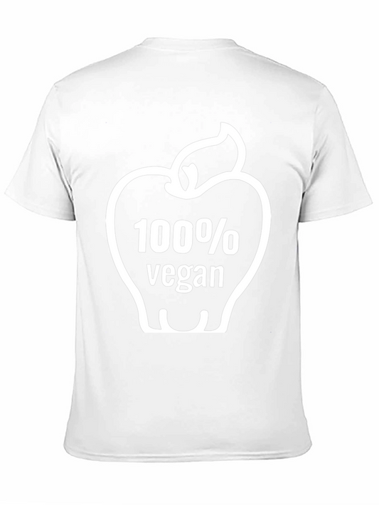 100% Vegan Apple T-Shirt - Black