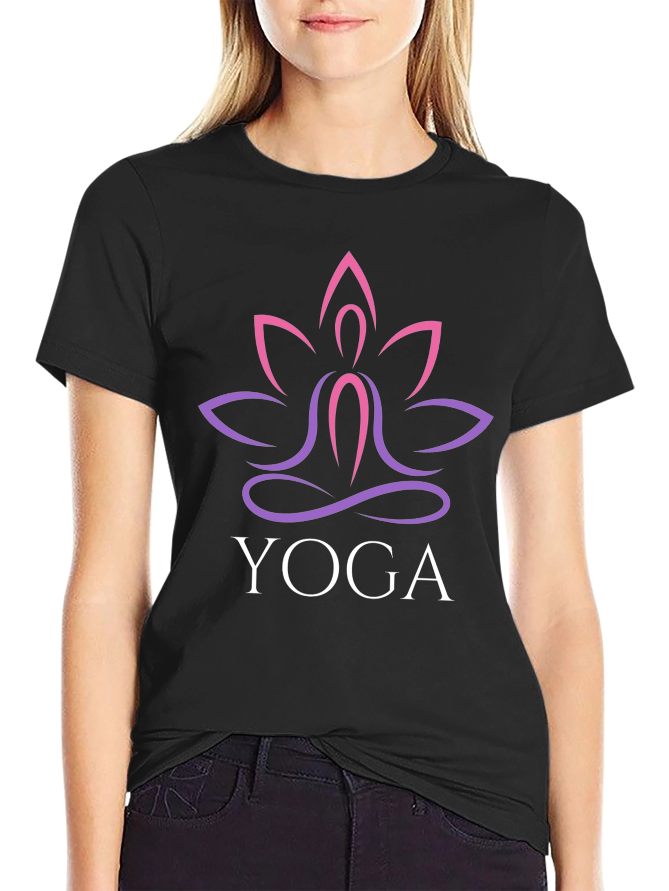 Yoga Lotus Graphic Tee - Stylish Relaxation Shirt