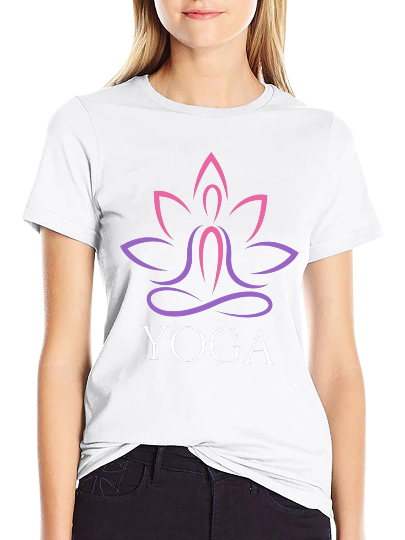 Yoga Lotus Graphic Tee - Stylish Relaxation Shirt