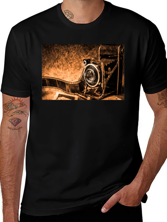 Vintage Camera Graphic Tee - Classic Style