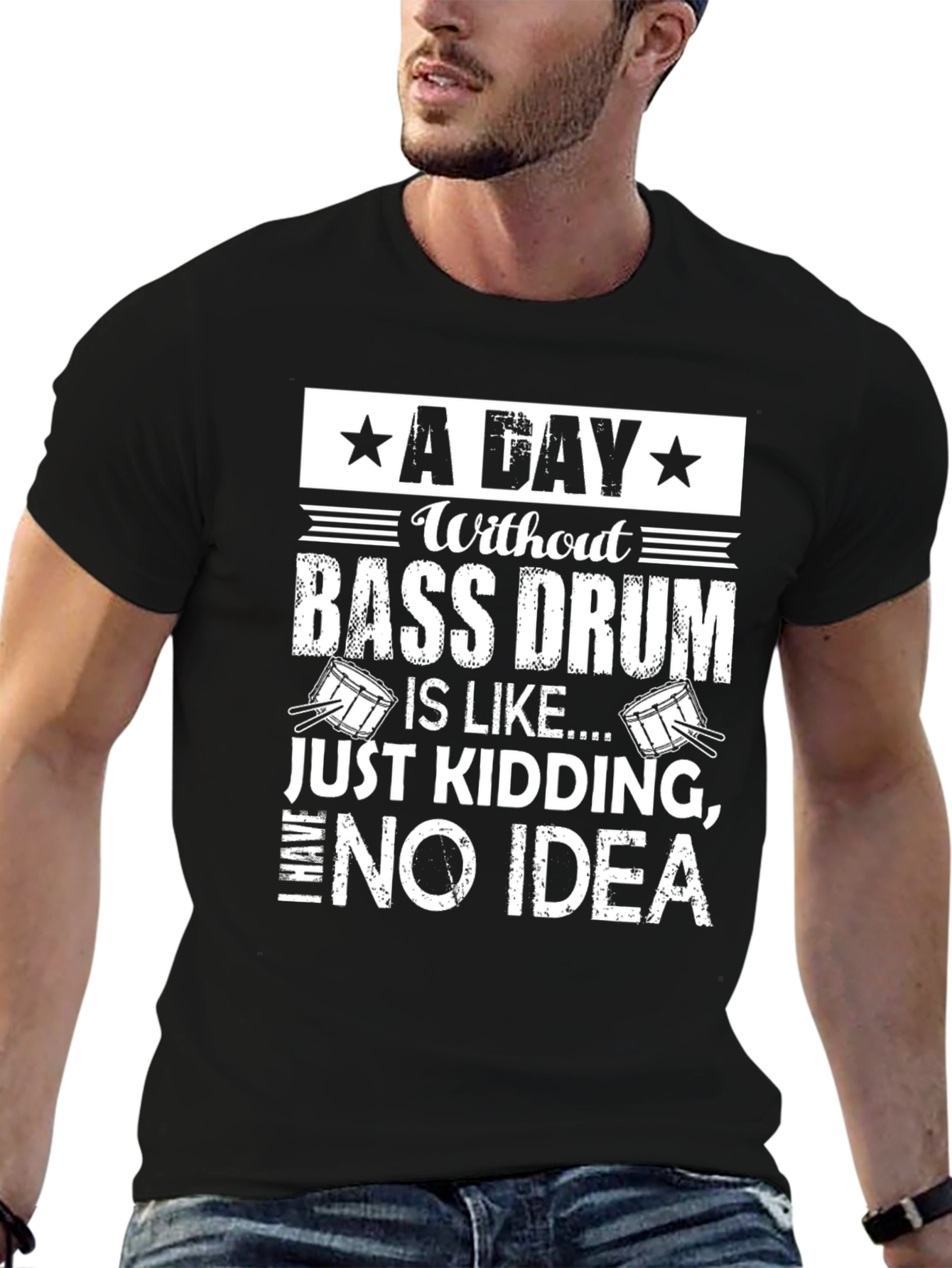 Bass Drum T-Shirt - Funny Drummer Tee