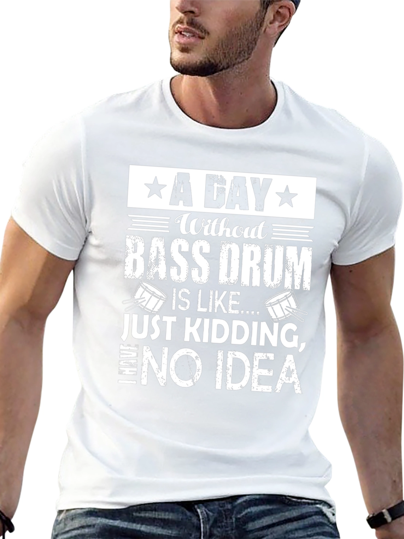 Bass Drum T-Shirt - Funny Drummer Tee