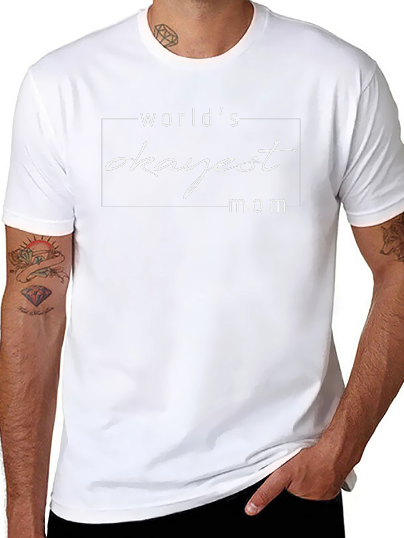 Worlds Okayest Mom Black T-Shirt