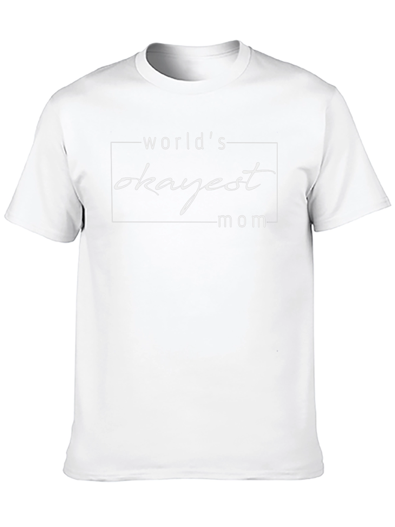 Worlds Okayest Mom Black T-Shirt