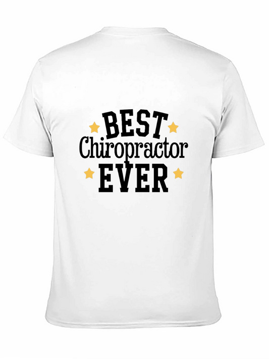 Best Chiropractor Ever Graphic Tee - Black Cotton T-Shirt
