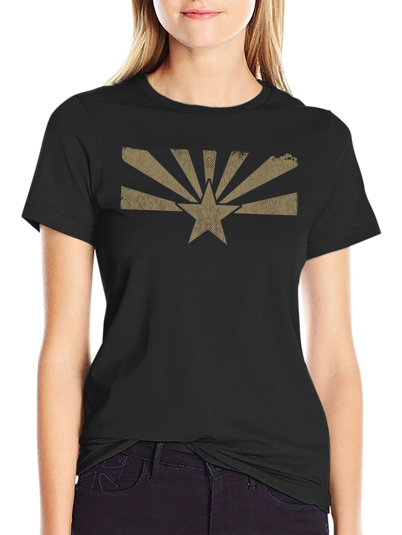Arizona Flag Graphic Tee - Mens Black T-Shirt
