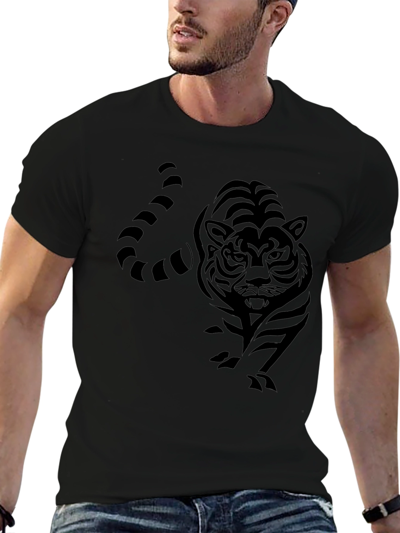 Tiger Graphic Black T-Shirt | Mens Fashion Tee