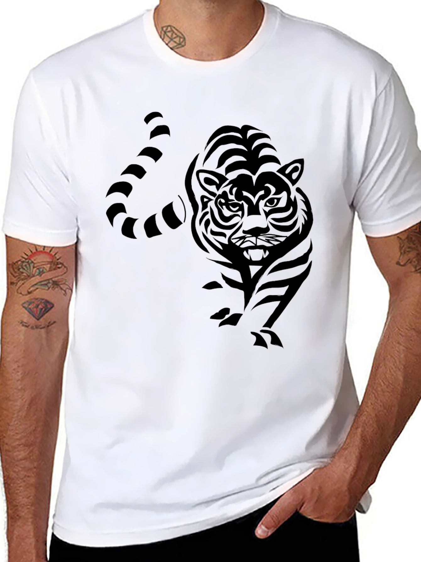Tiger Graphic Black T-Shirt | Mens Fashion Tee