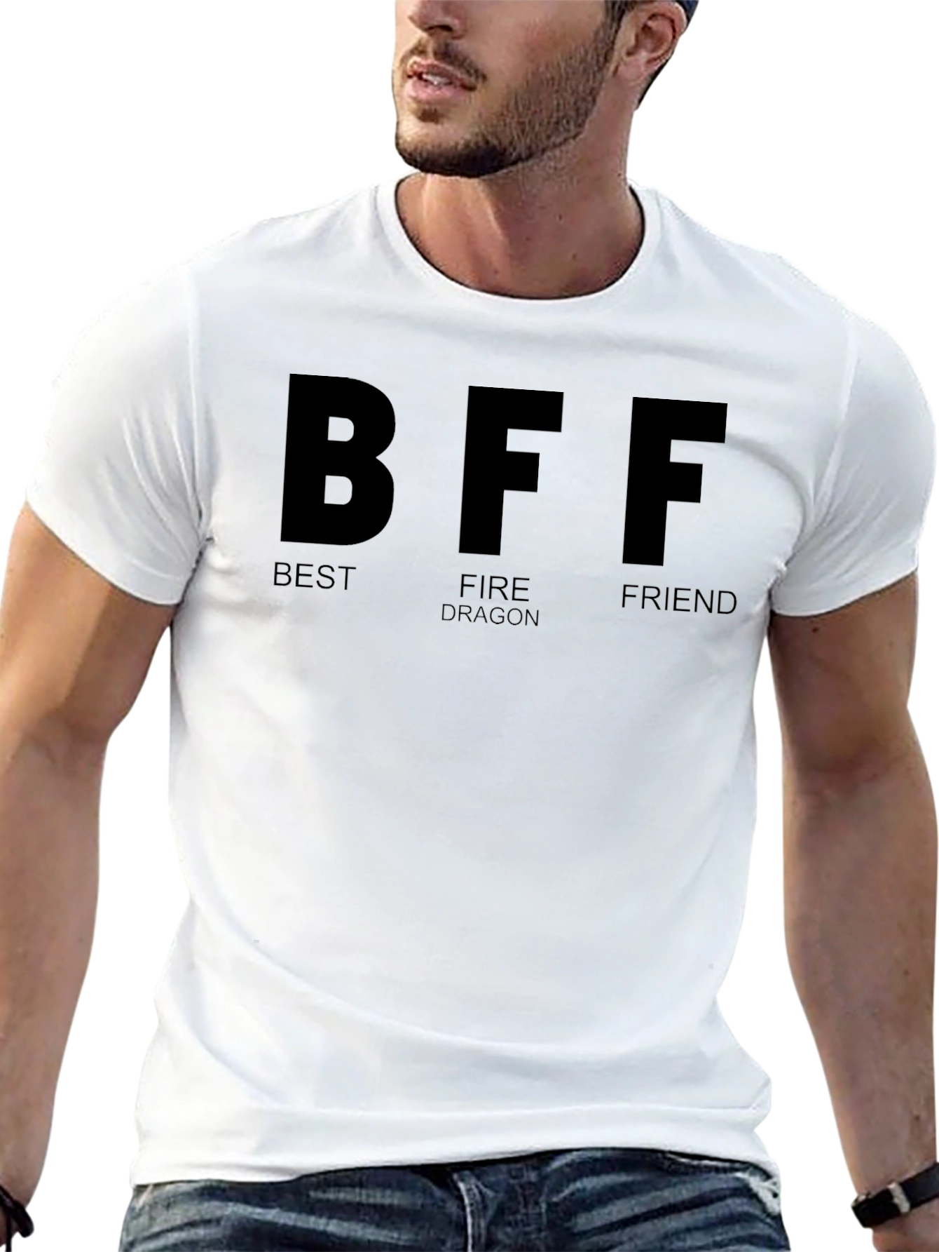BFF Best Fire Dragon Friend T-Shirt Black