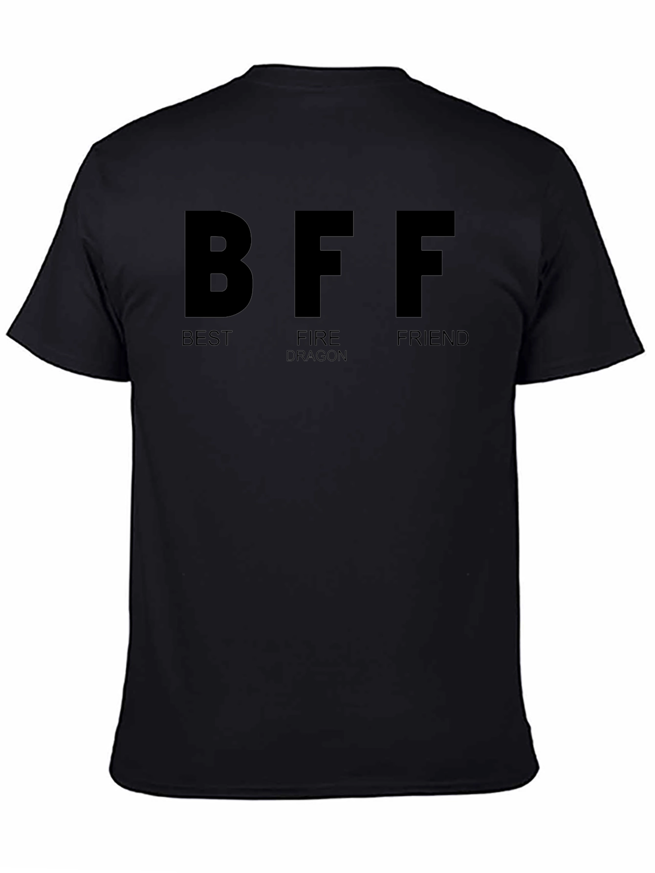 BFF Best Fire Dragon Friend T-Shirt Black