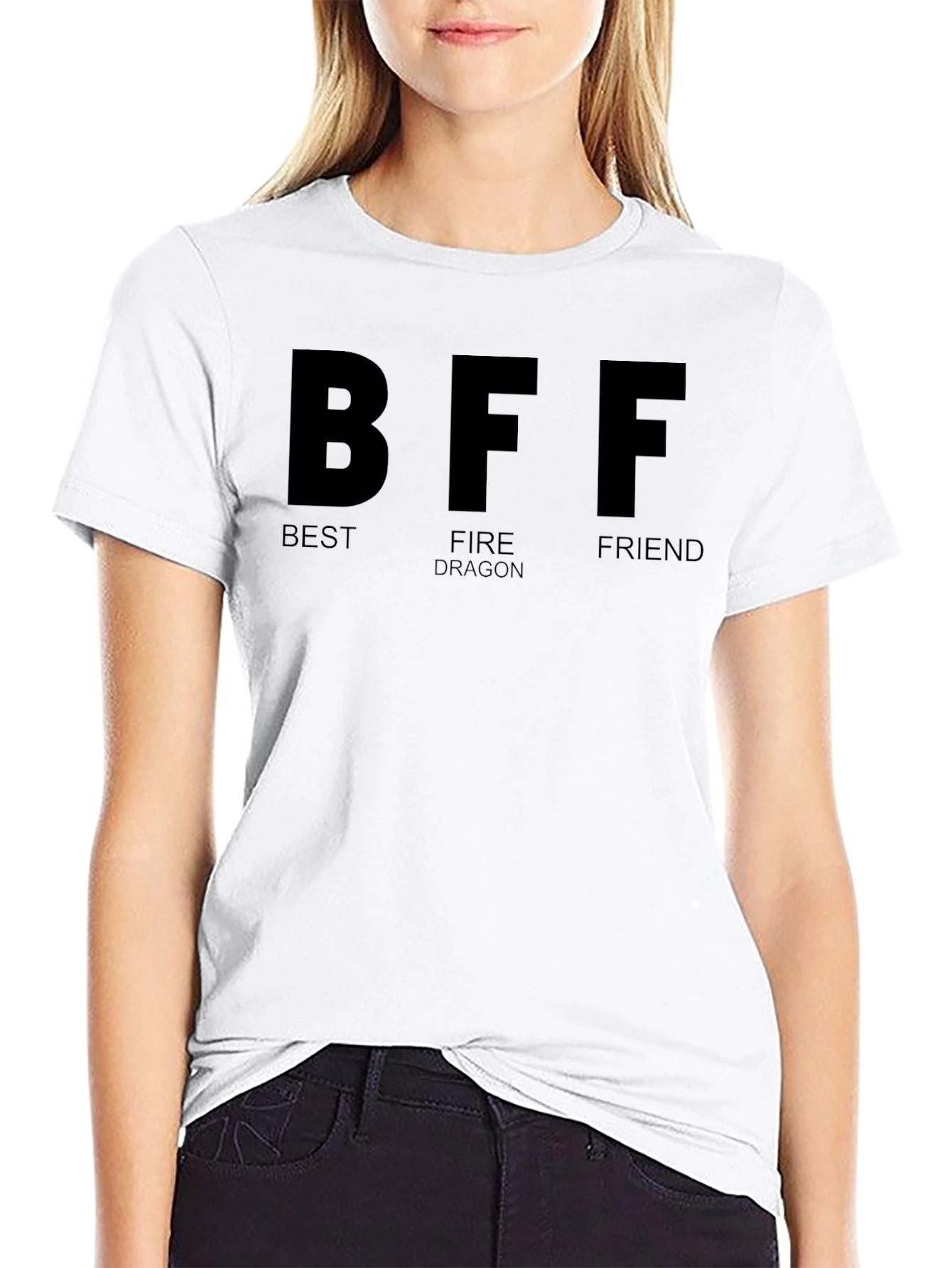 BFF Best Fire Dragon Friend T-Shirt Black