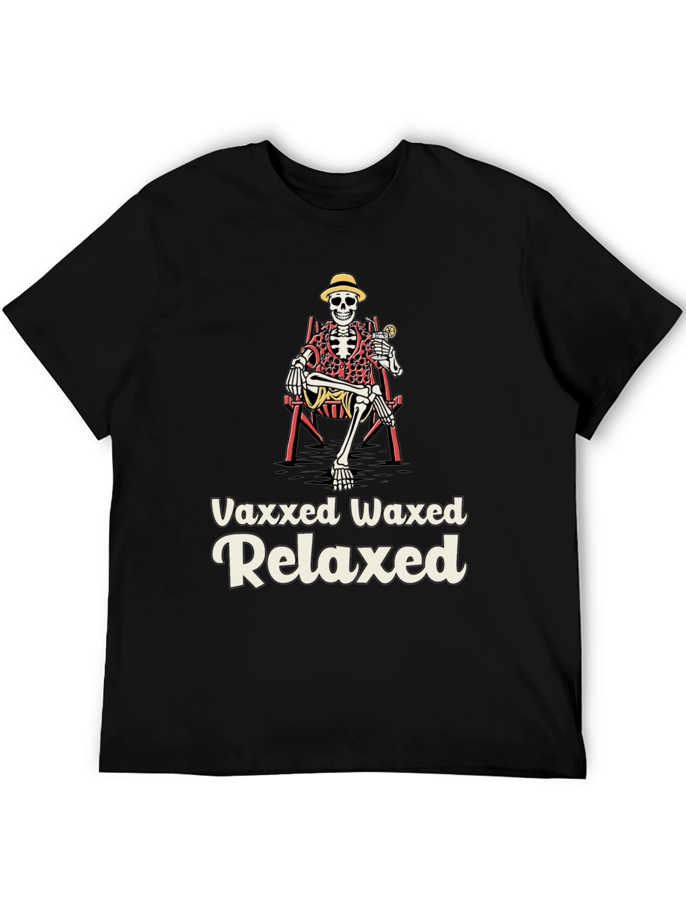 Vaxxed Waxed Relaxed Skeleton Tee