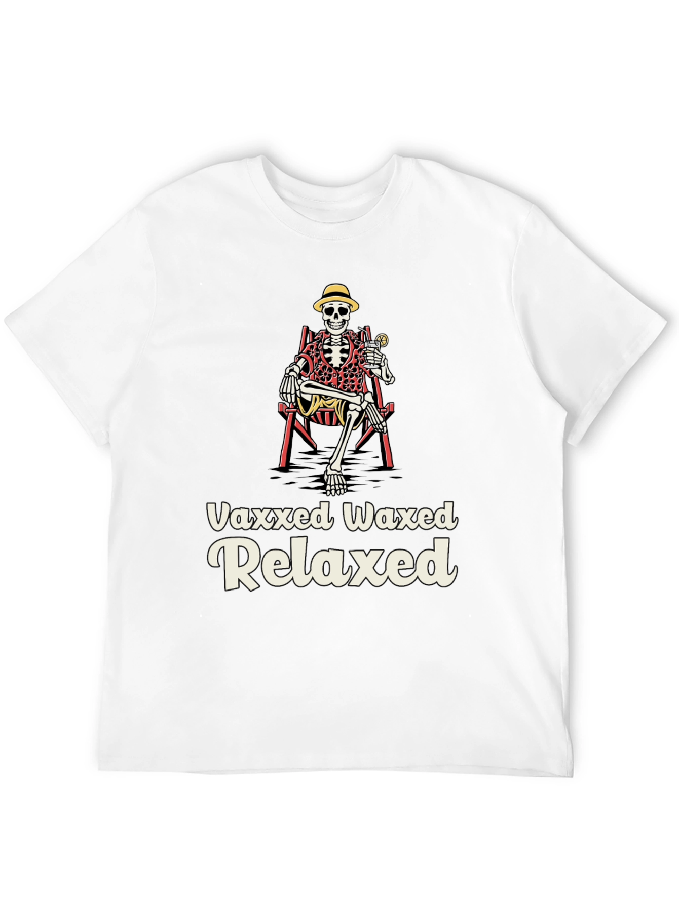 Vaxxed Waxed Relaxed Skeleton Tee