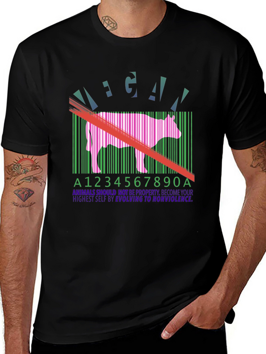 Vegan Cow Barcode T-Shirt