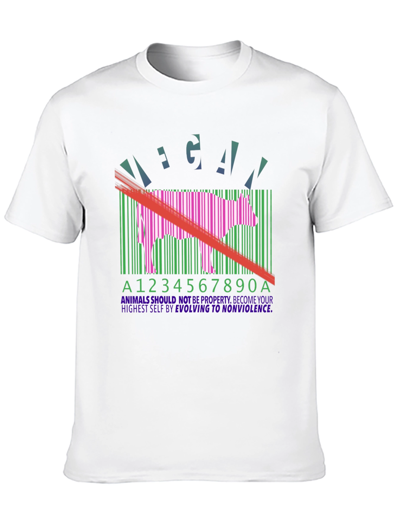 Vegan Cow Barcode T-Shirt