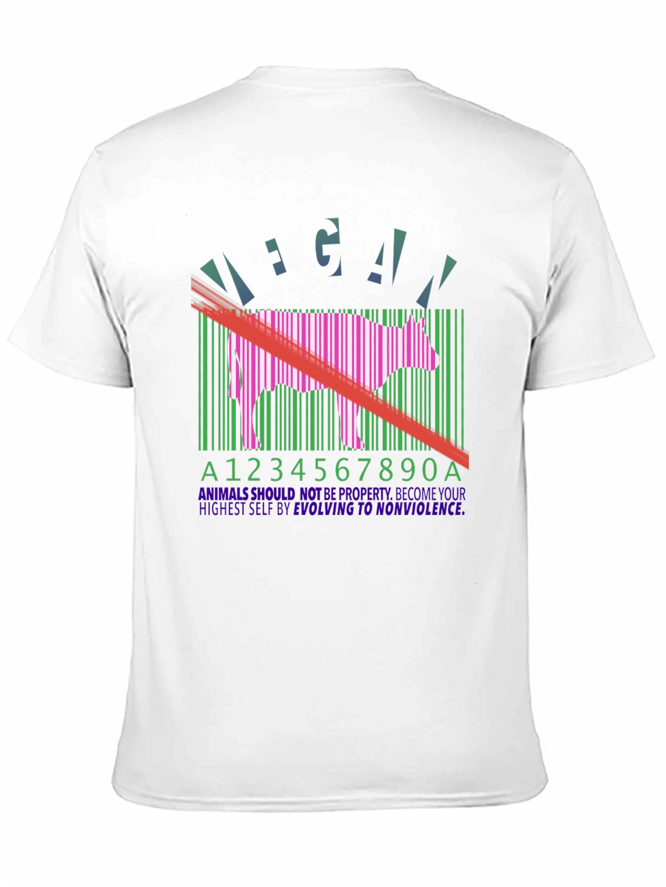 Vegan Cow Barcode T-Shirt