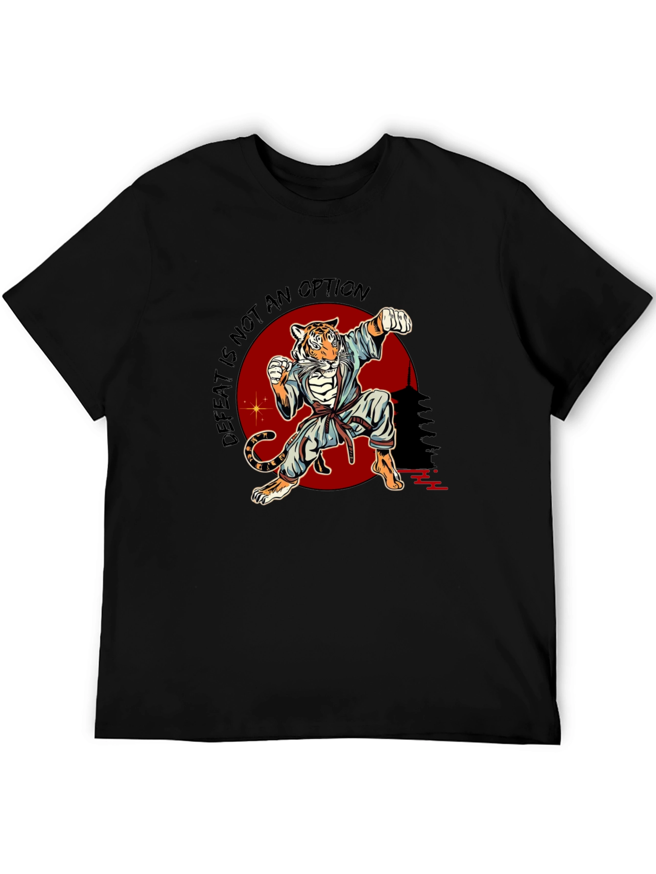 Tiger Karate Graphic Black T-Shirt