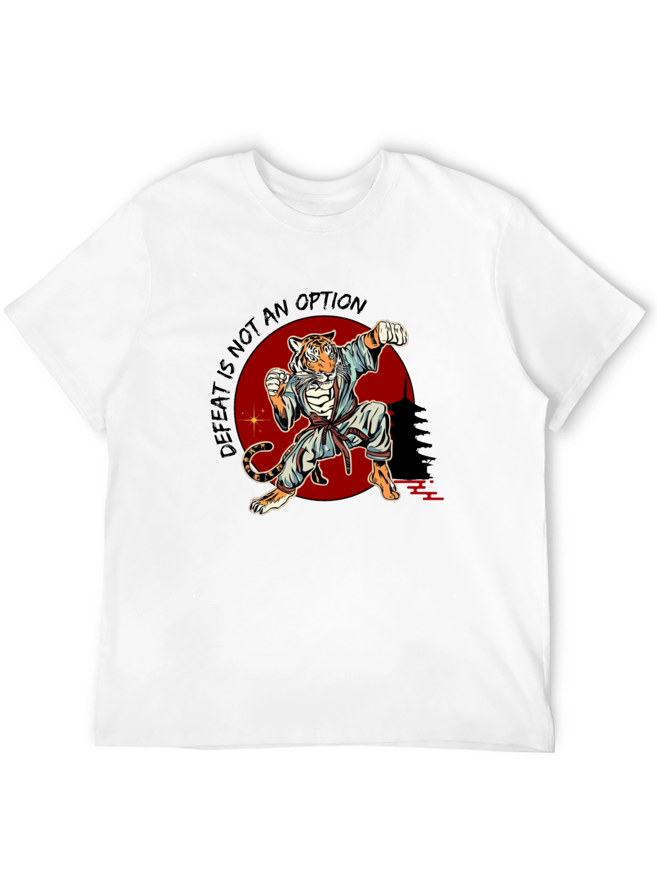 Tiger Karate Graphic Black T-Shirt