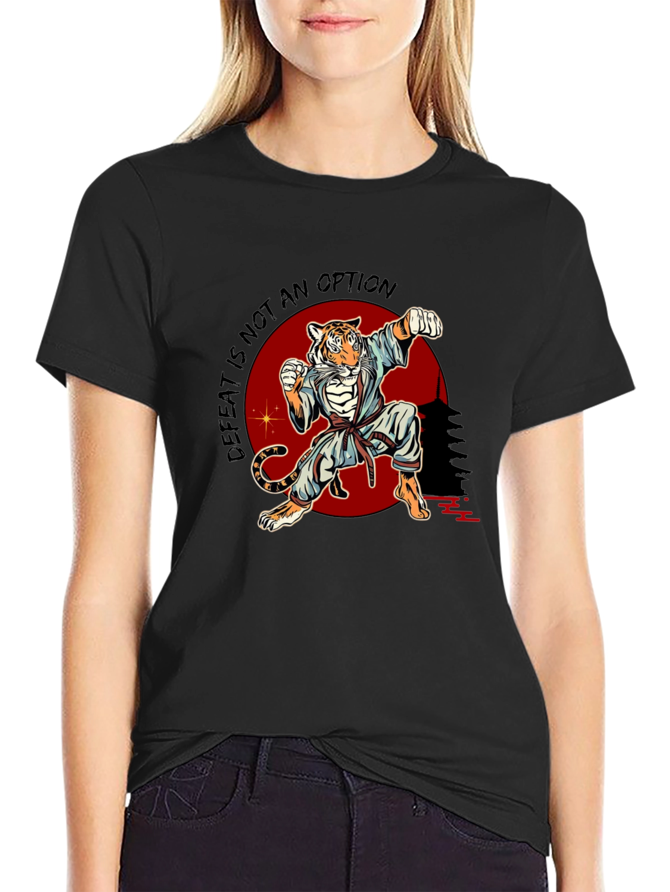 Tiger Karate Graphic Black T-Shirt
