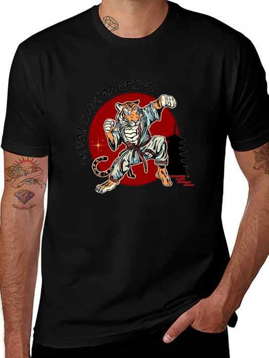 Tiger Karate Graphic Black T-Shirt