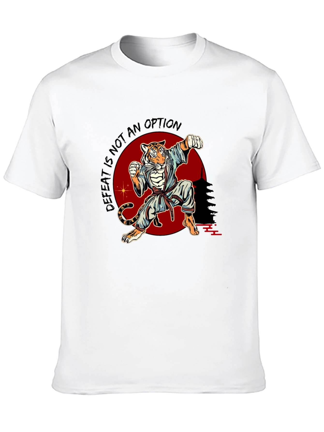 Tiger Karate Graphic Black T-Shirt