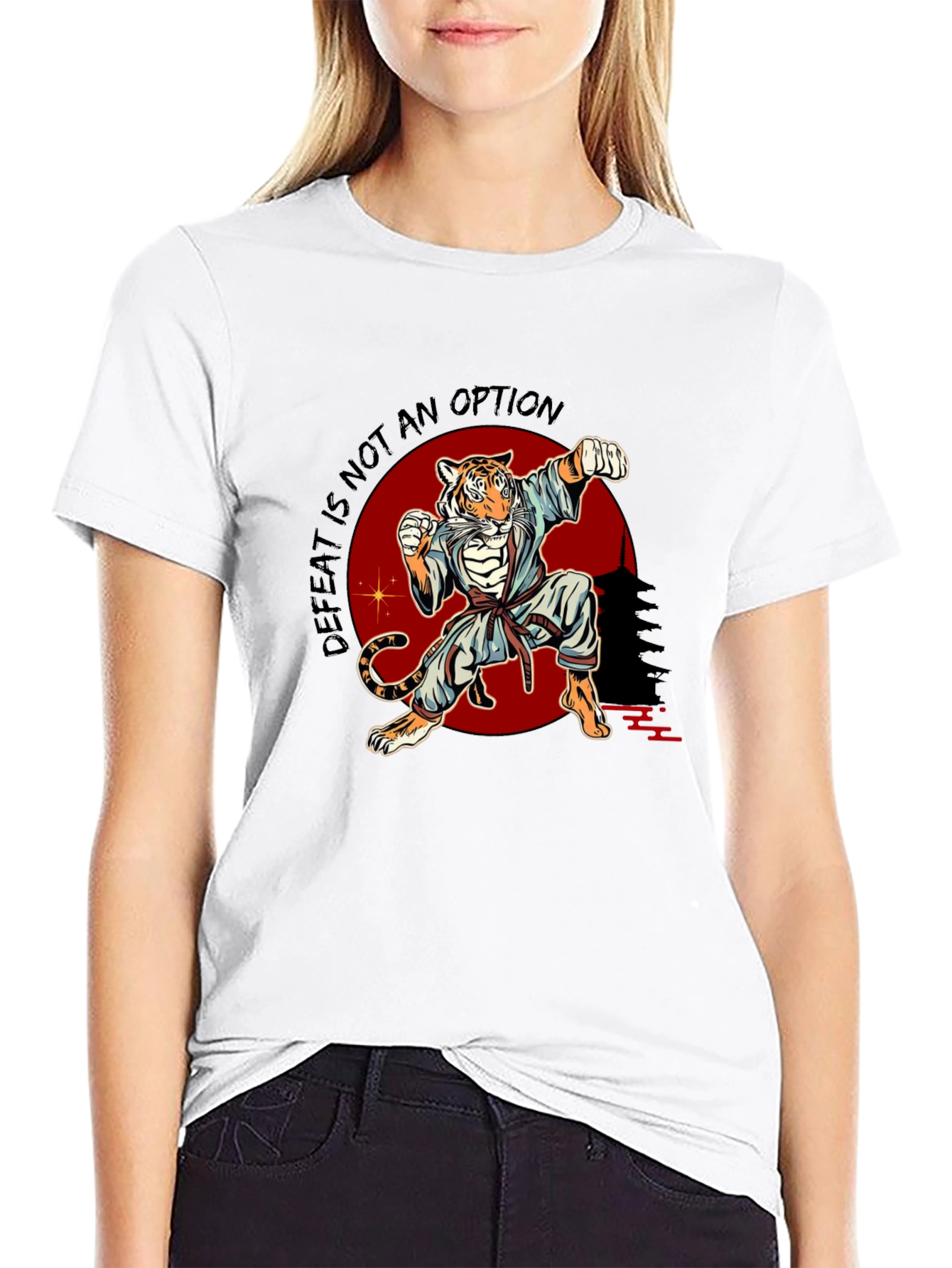 Tiger Karate Graphic Black T-Shirt