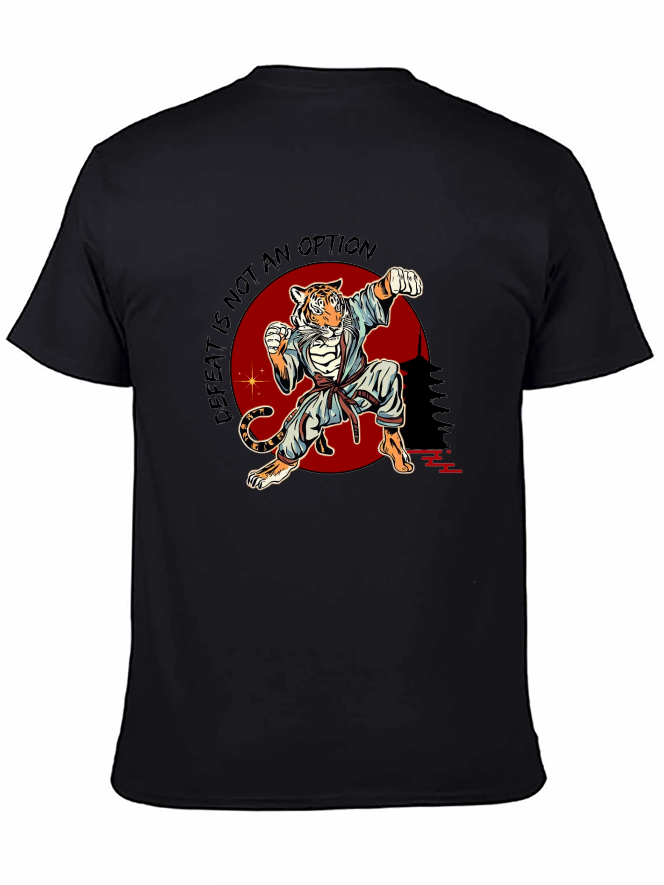 Tiger Karate Graphic Black T-Shirt