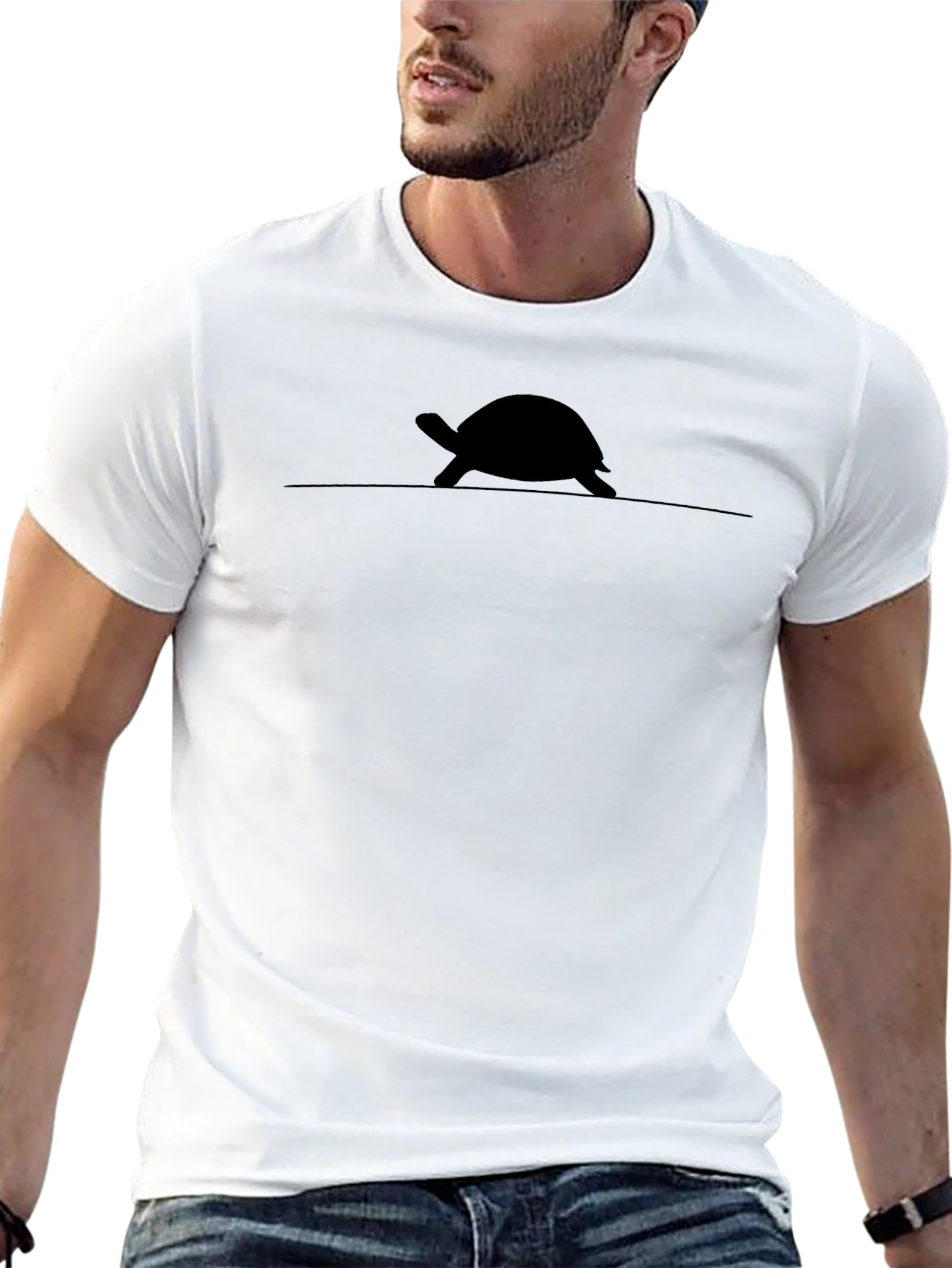 Turtle Silhouette Graphic Tee - Stylish & Comfortable
