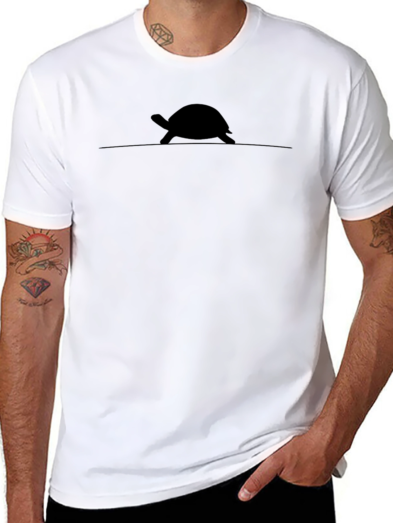 Turtle Silhouette Graphic Tee - Stylish & Comfortable