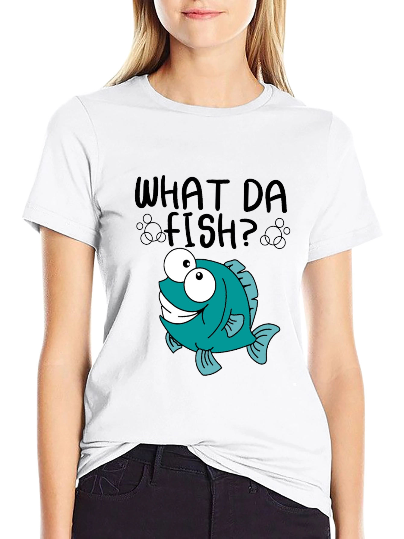 What Da Fish T-Shirt - Cartoon Fish Graphic Tee