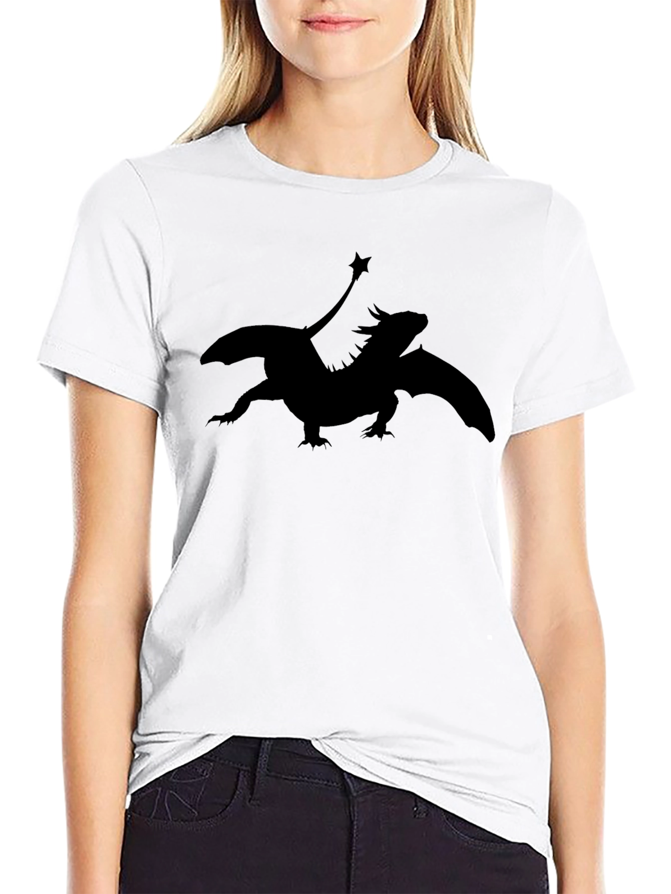 Black Dragon Silhouette Graphic Tee