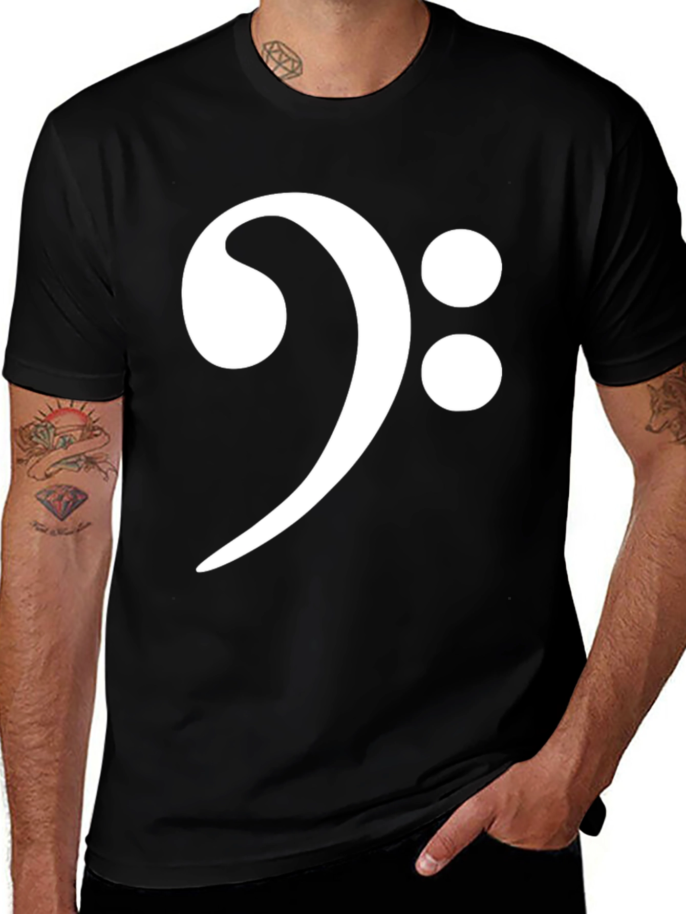 Bass Clef Black T-Shirt
