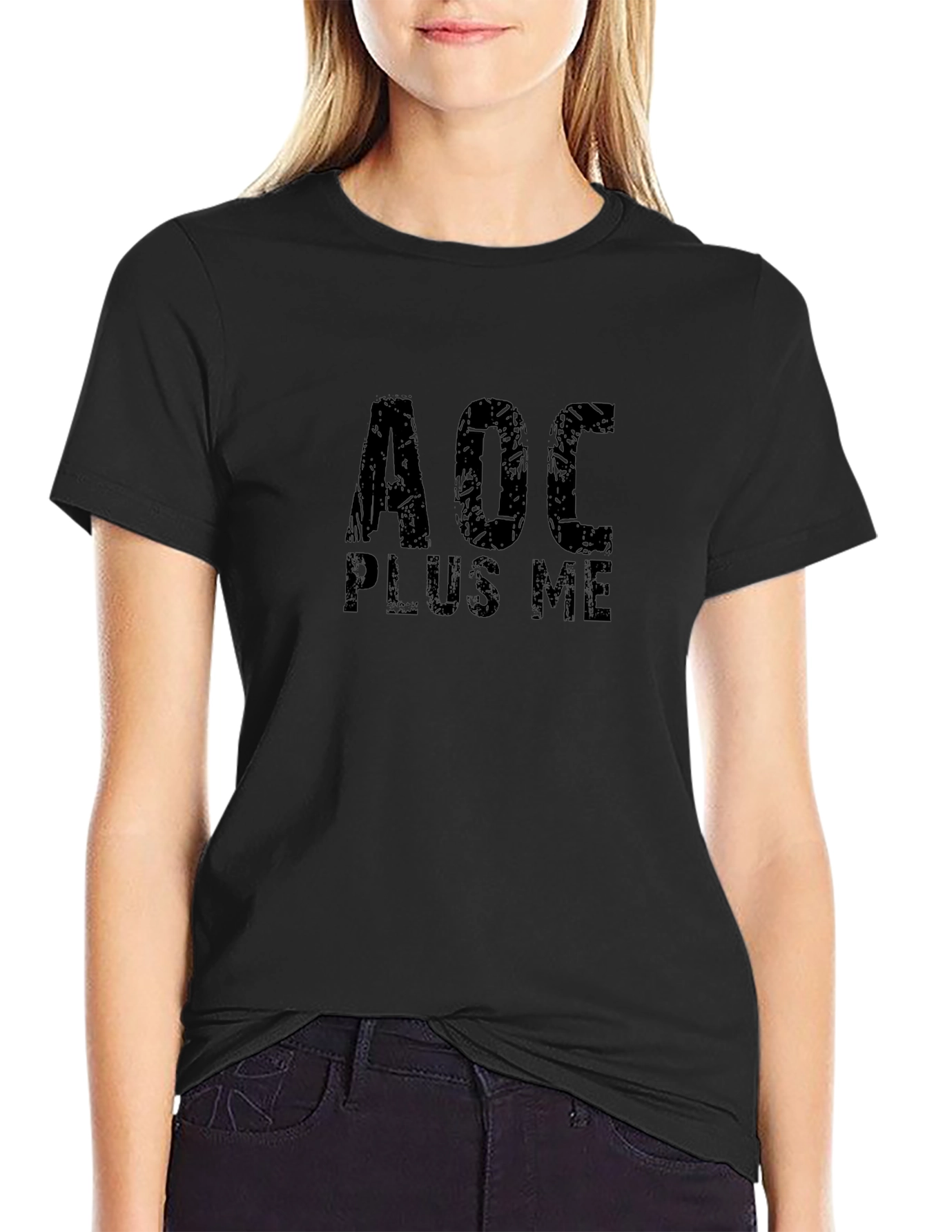 AOC Plus Me Black Graphic Tee