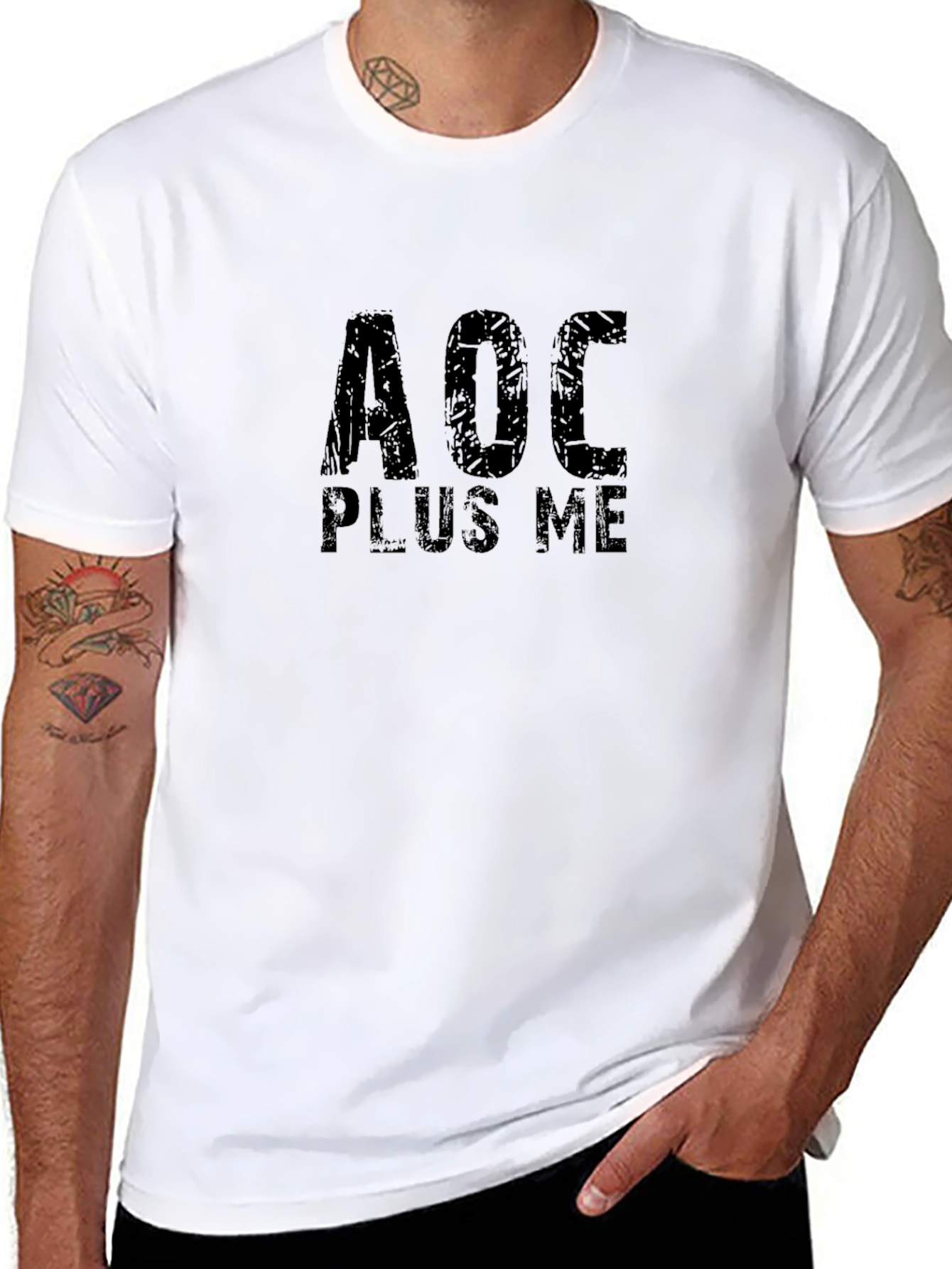 AOC Plus Me Black Graphic Tee