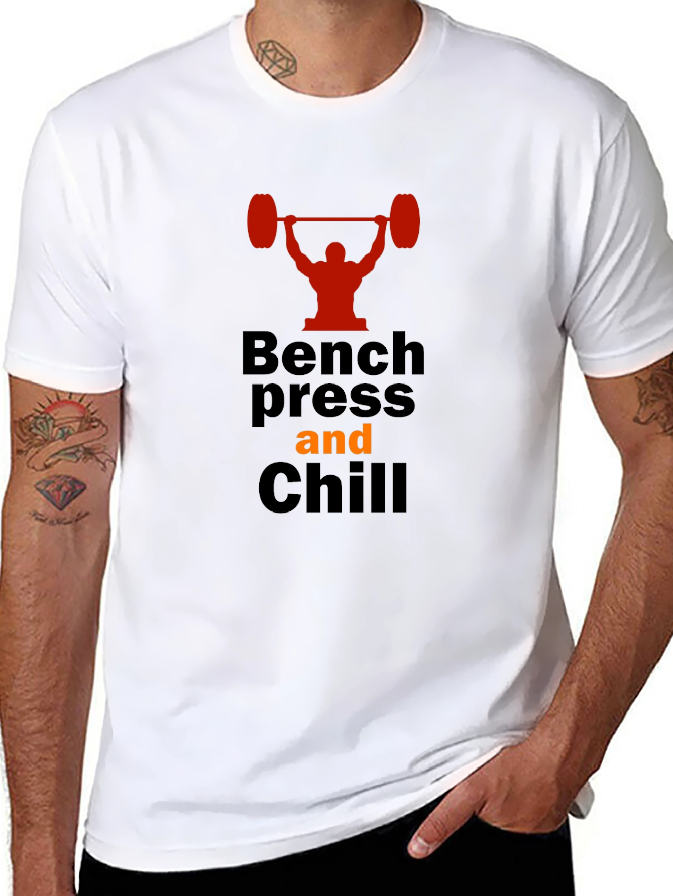 Bench Press and Chill Graphic T-Shirt