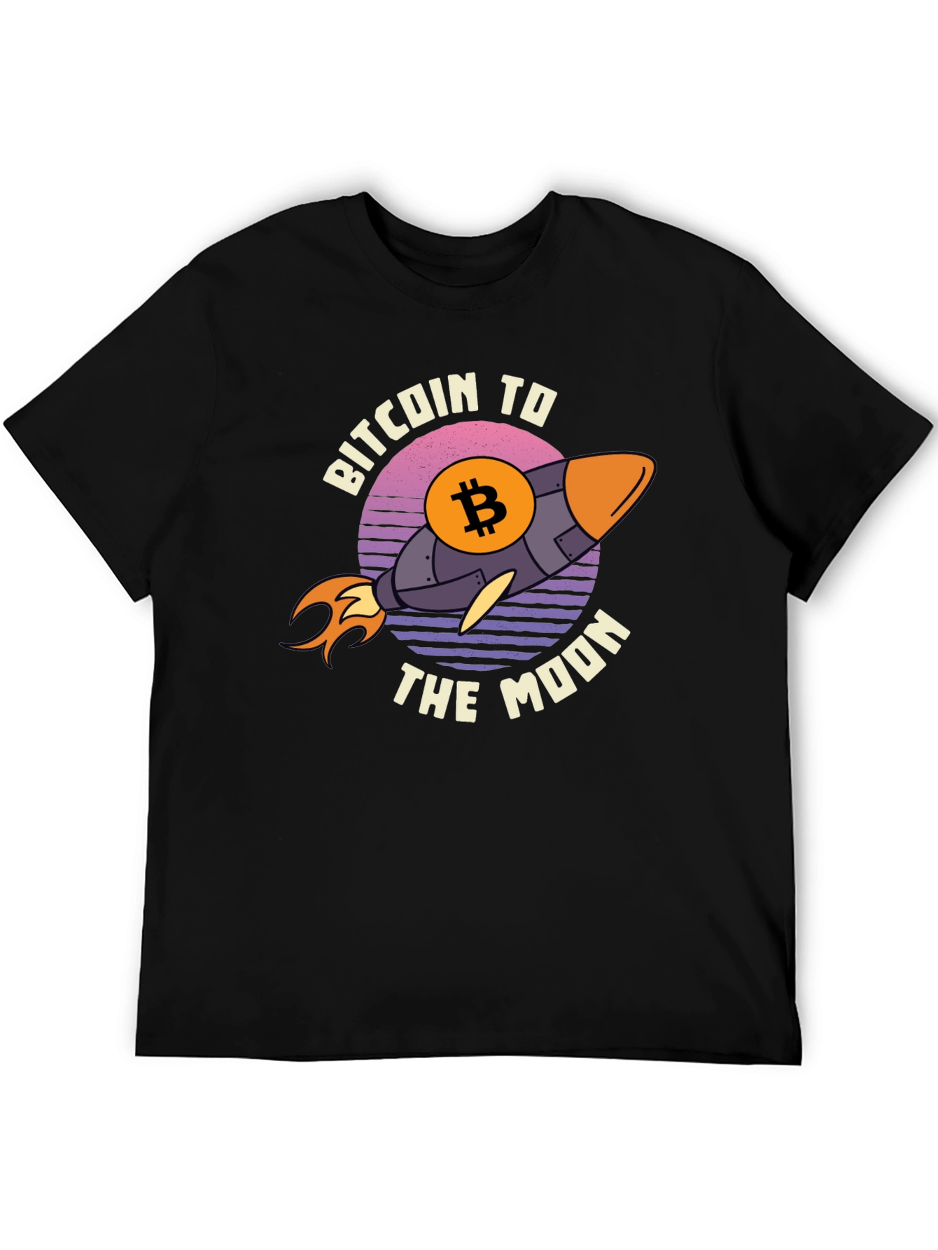 Bitcoin to the Moon Graphic Tee - Black