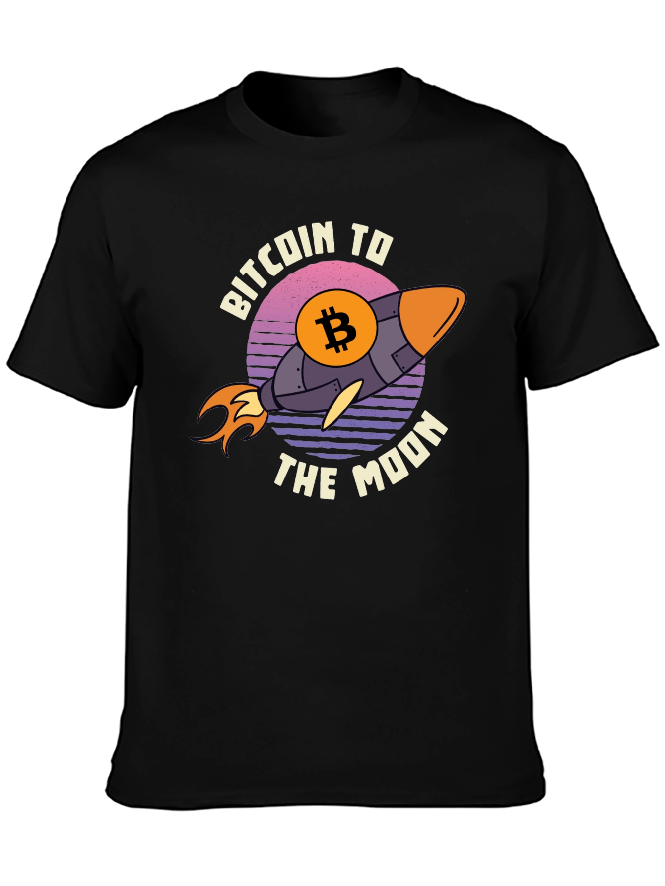 Bitcoin to the Moon Graphic Tee - Black