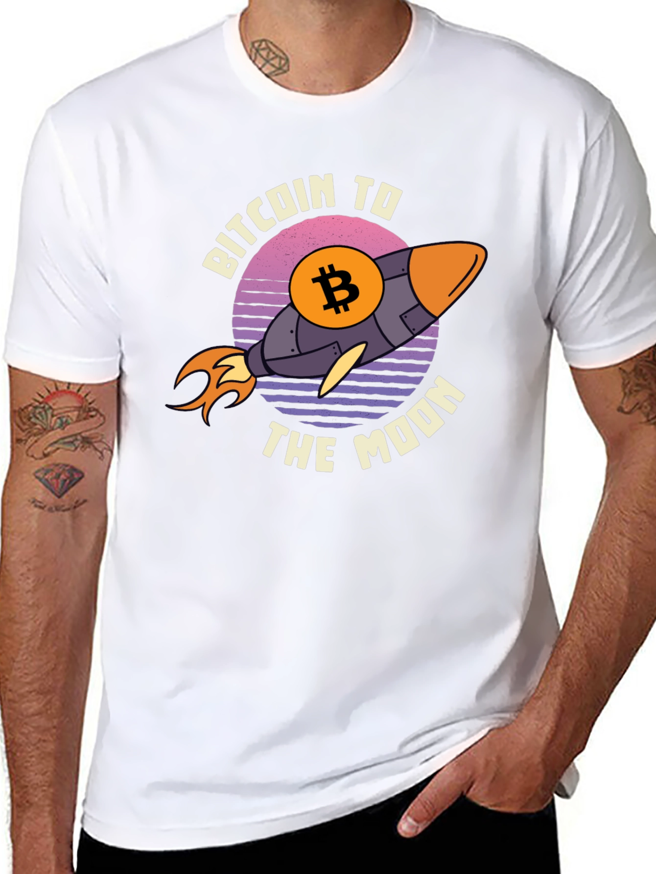 Bitcoin to the Moon Graphic Tee - Black