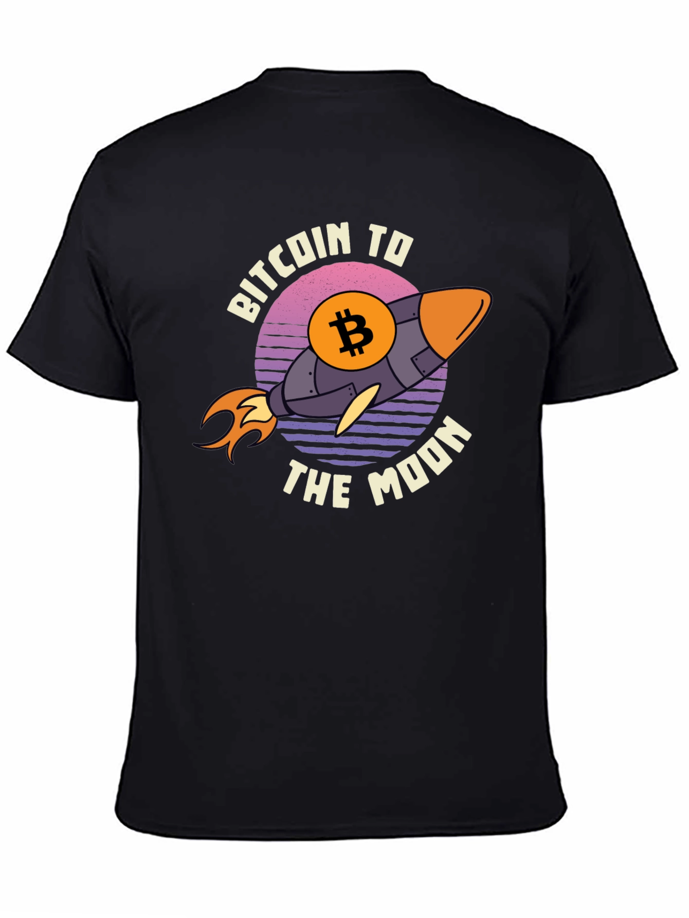 Bitcoin to the Moon Graphic Tee - Black