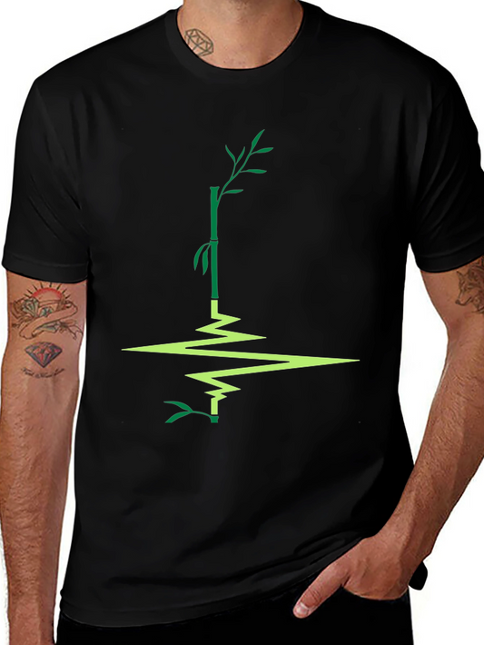 Bamboo Reflection Graphic Tee - Stylish Mens T-Shirt