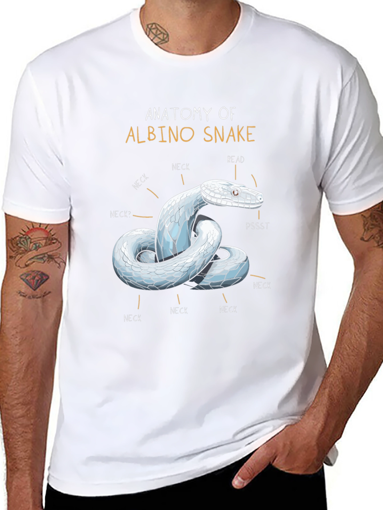 Anatomy of Albino Snake T-Shirt