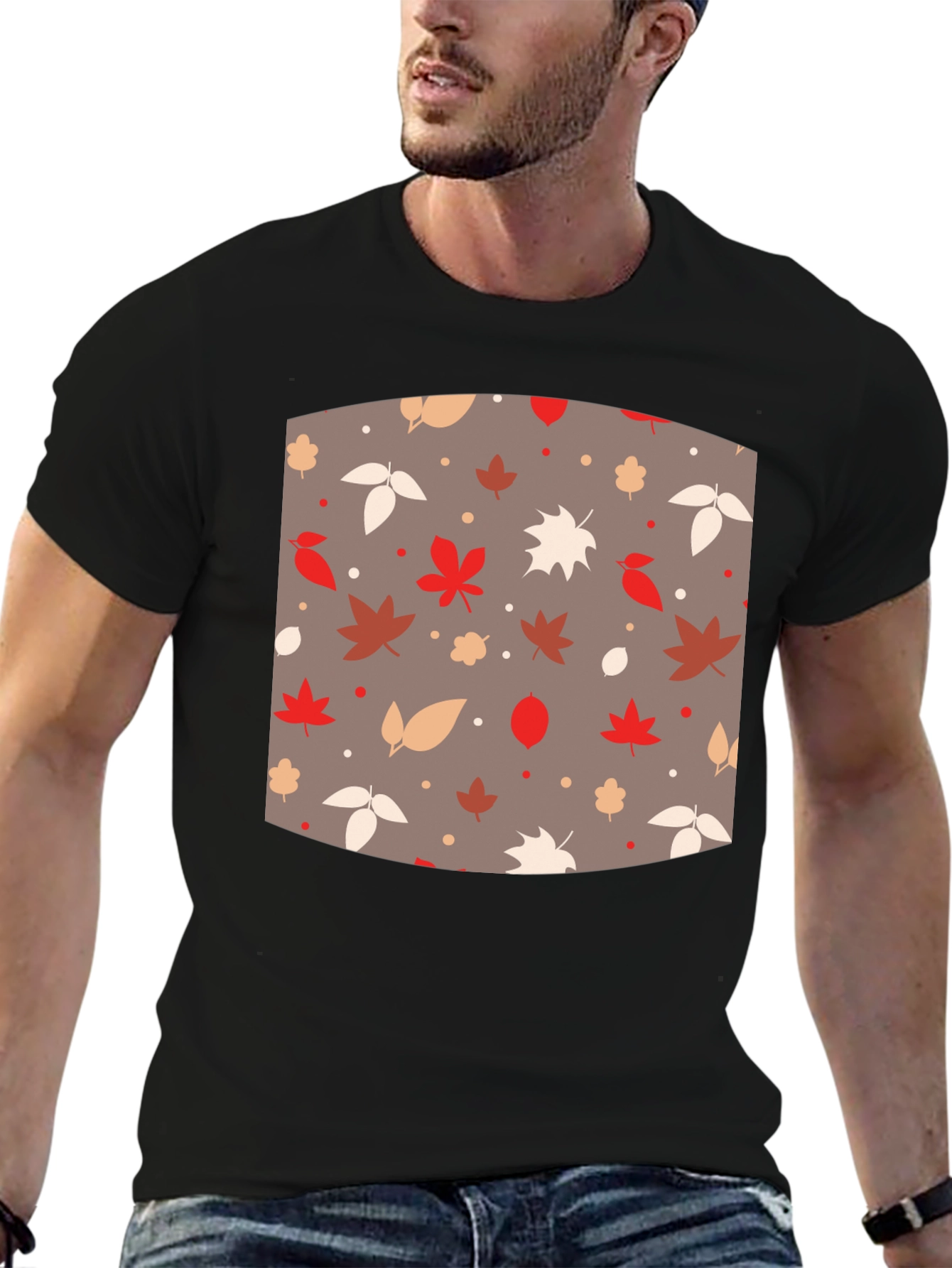 Autumn Leaves Pattern T-Shirt