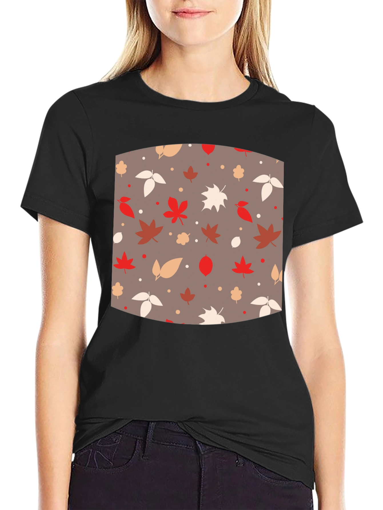 Autumn Leaves Pattern T-Shirt