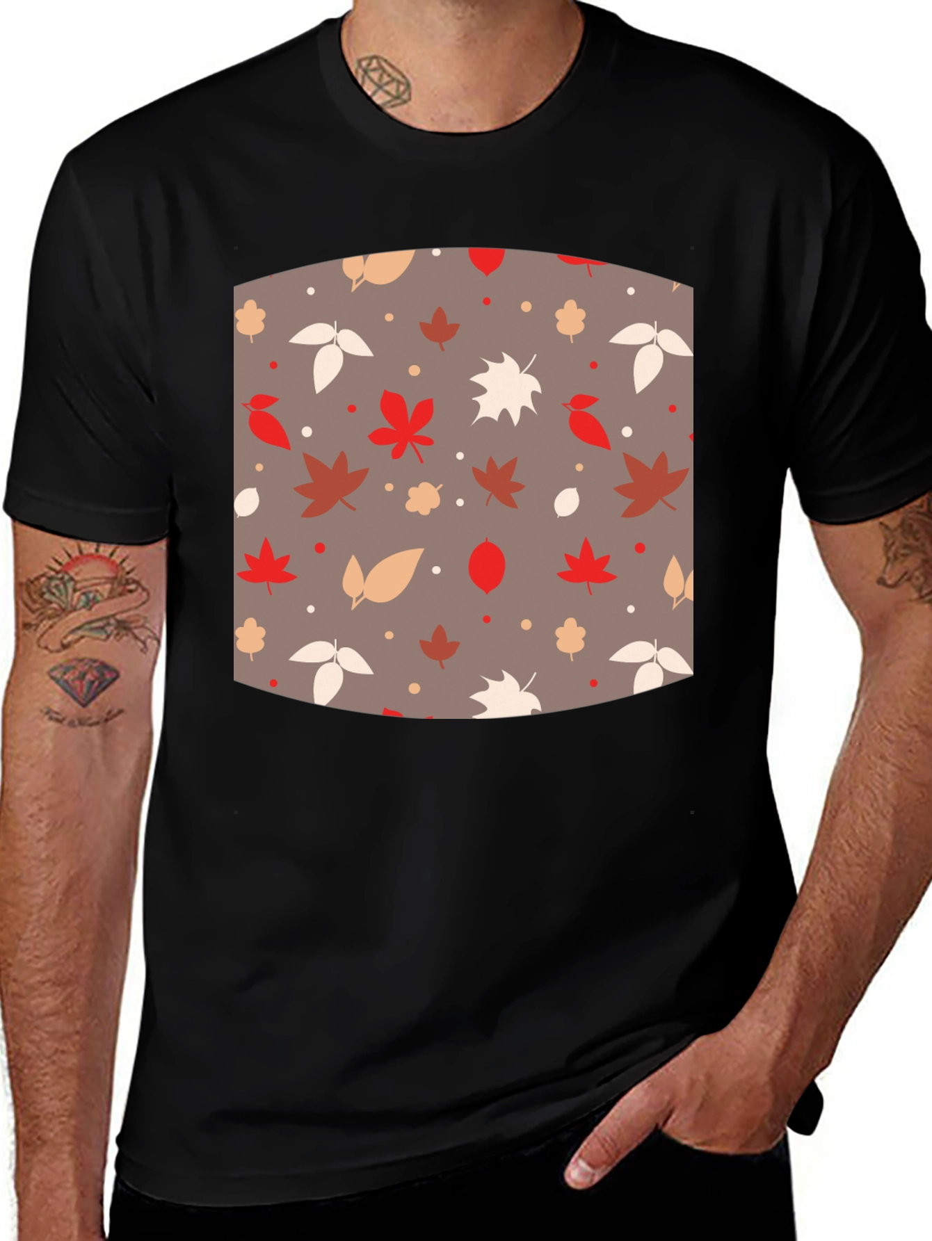 Autumn Leaves Pattern T-Shirt