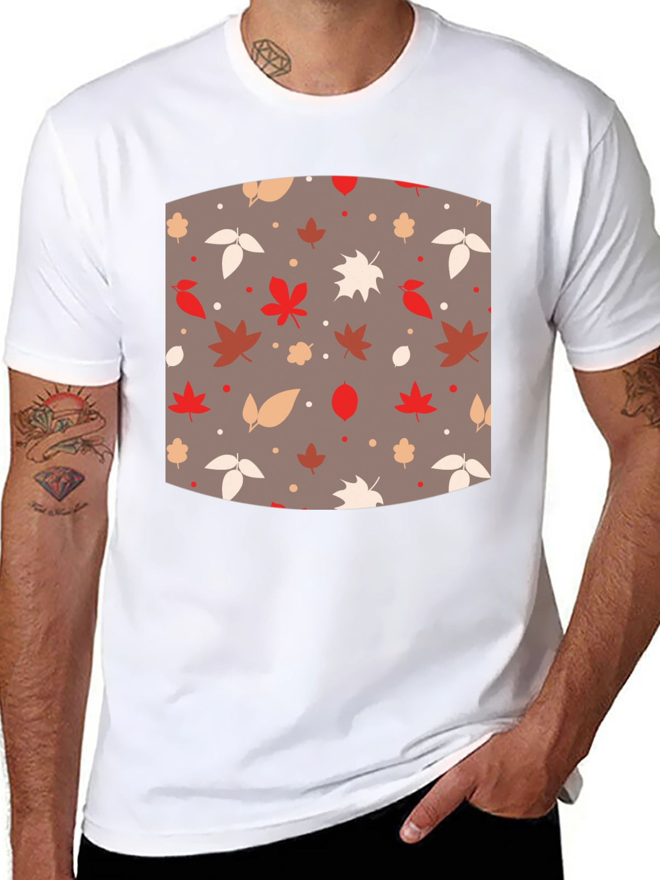 Autumn Leaves Pattern T-Shirt