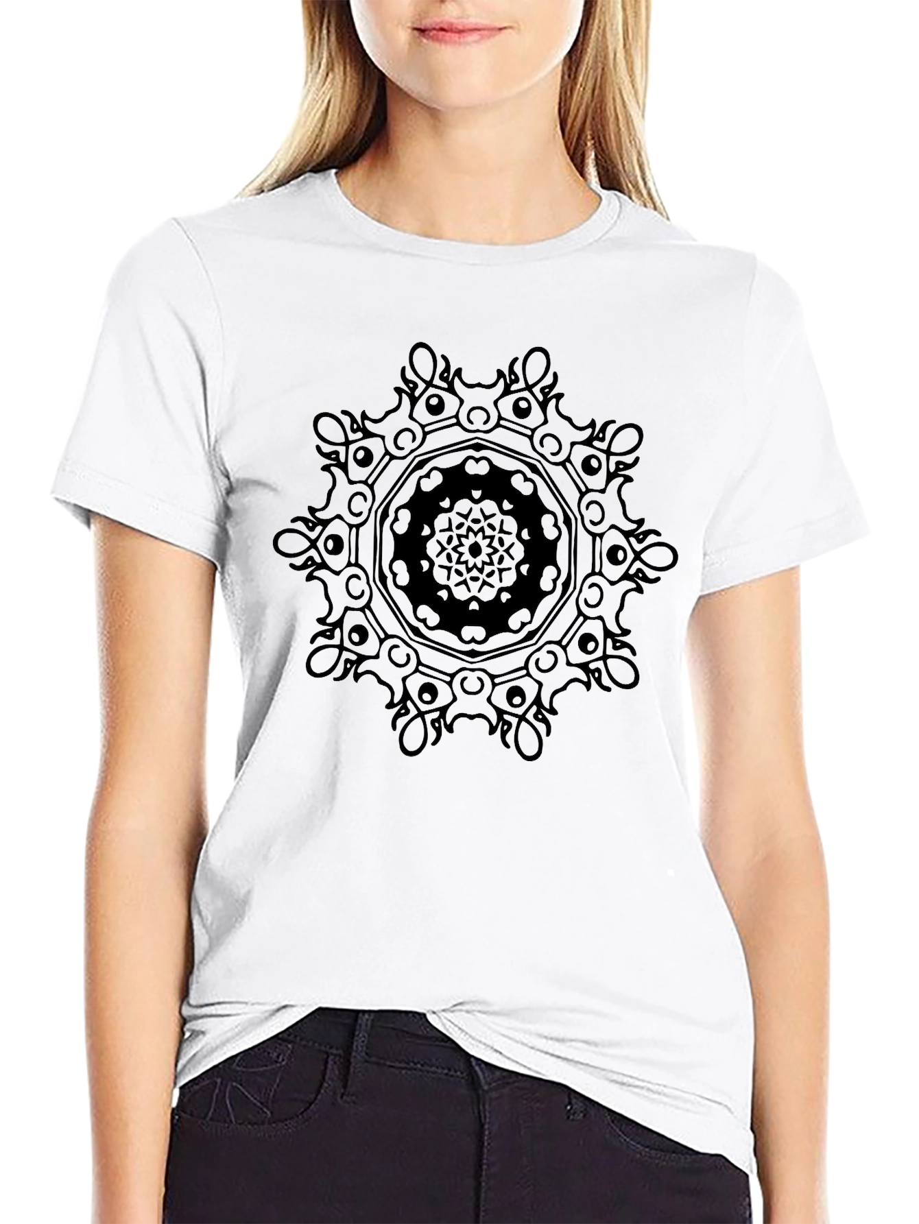 Black Mandala Graphic T-Shirt | Stylish Casual Wear