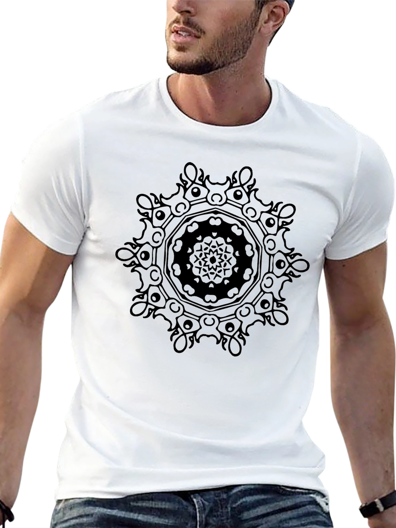 Black Mandala Graphic T-Shirt | Stylish Casual Wear