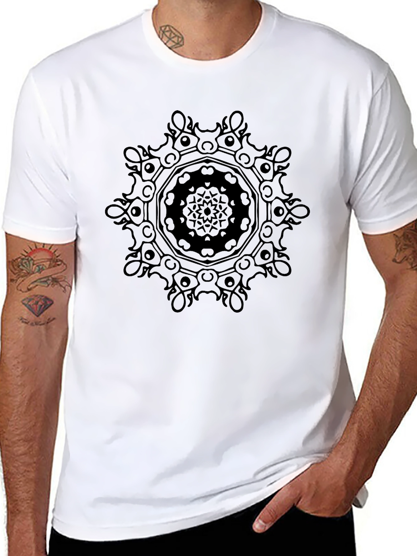 Black Mandala Graphic T-Shirt | Stylish Casual Wear